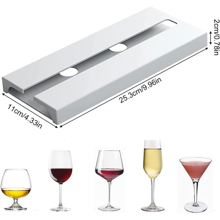 Тримачі для келихів вина SAMSYOKI (4 шт.) - підвісні, самоклеючі, для кухні, бару, ресторану