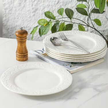 Набір сервірувальних тарілок UIBFCWN, 8 штук, порцеляна, 25,4 x 15,2 см, білі, для десерту, суші, закусок, тортів, салатів