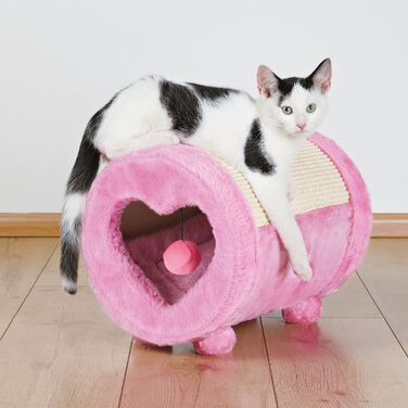 Будиночок для котів Trixie Lukas з кігтеточкою, 35x33x65 см, сірий