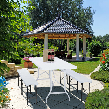 Relaxdays Beer Bench, 2-Piece Set, 240 cm