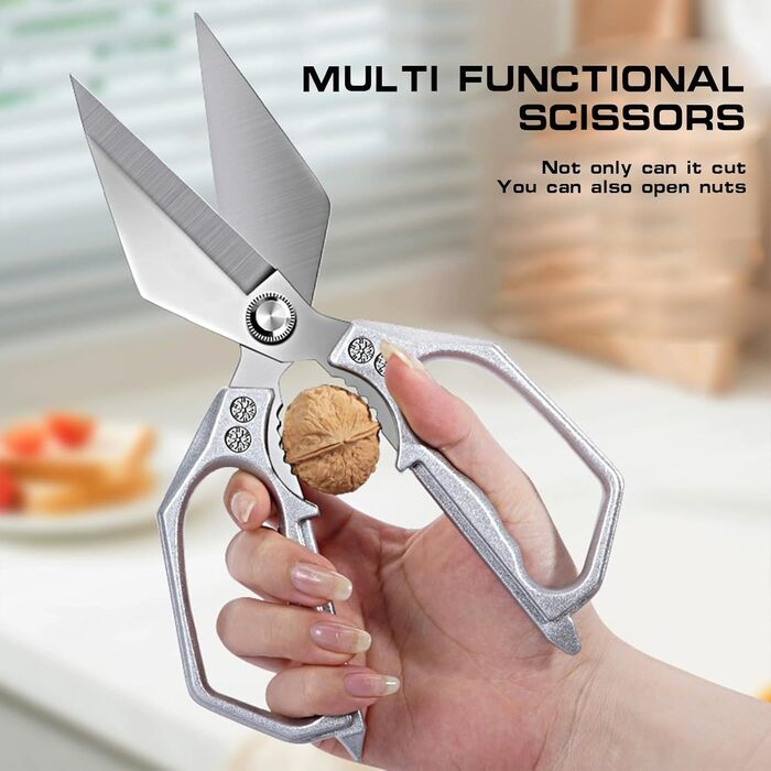 Ніж-ножиці кухонні зі сталі, універсальні, з відкривачем для пляшок, для курки, риби, м'яса, зелені, горіхів, миються в посудомийній машині