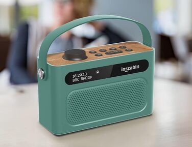 Inscabin M60: Портативне DAB/DAB+ FM-радіо з Bluetooth та стерео, зелений