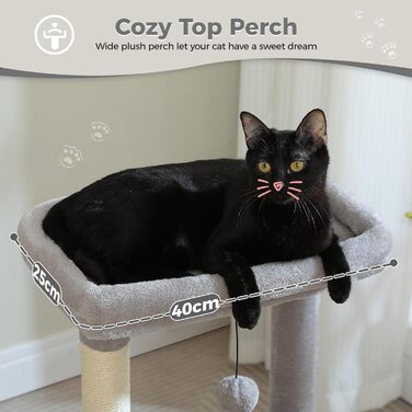 PAWZ Road: Дерево для котів з гамаком та когтеточкою, 83 см, зелено-сірий