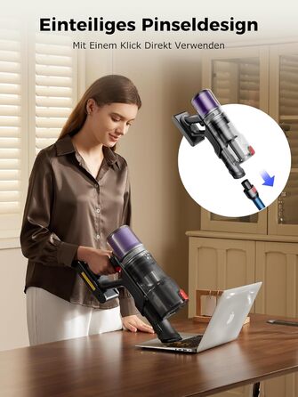 Бездротовий пилосос Proscenic P16 з акумулятором, 55 кПа, 550 Вт, 65 хв, гнучкий гофрований з'єднувач, GreenEye, щітка Anti-Tangle, для килимів, твердих поверхонь, шерсті домашніх тварин, автосалонів, блакитний