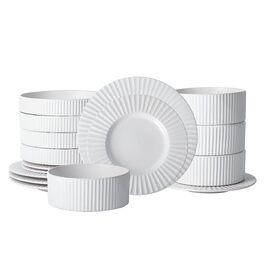 Посуд Christian Siriano Lusso Tafelservice 16 предметів, білий, кераміка для 4 осіб – Opulenter Garten