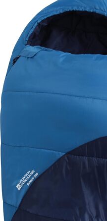 Сплячий мішок Mountain Warehouse Summit 300 - 3/4 сезону, ізольований, кобальтовий колір, 200 см, для кемпінгу та трекінгу