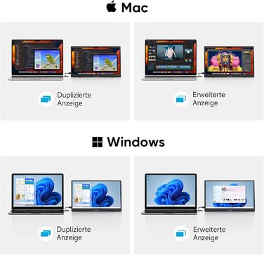 Портативний монітор 15.6 дюймів, 1080P FHD з підставкою, IPS екран з динаміками, тонкий додатковий монітор для ноутбука/ПК/Mac/PS4/Switch, USB-C/HDMI