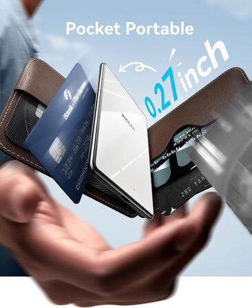 PowerBank Kuulaa Ultra Slim 5000 mAh з MagSafe, Type-C 20W, Швидка зарядка, 7.2 мм, для iPhone 16/15/14/13/12 (білий)