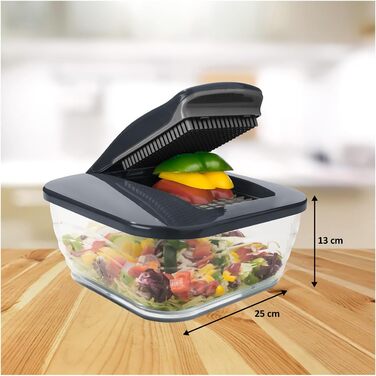 Набір для нарізки овочів та фруктів Genius Nicer Dicer Chef (15 частин) | Набір для кухні, овочерізка, фруторізка, терка, овочевий слайсер