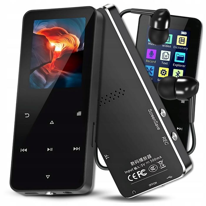 Портативний MP3-плеєр ZeeTech D6 для музики та відео, 16 ГБ, чорний