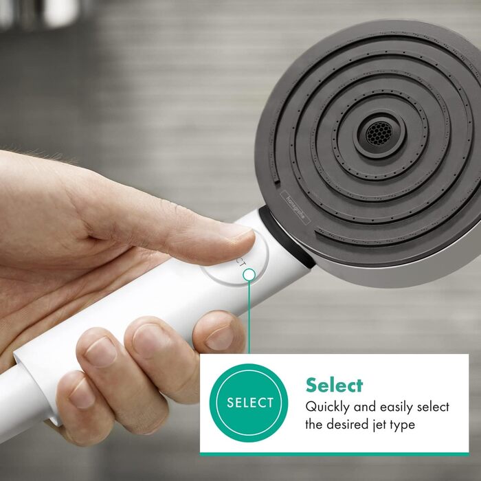 Душова лійка Hansgrohe Pulsify Select S (Relaxation Version) з функцією Anti-Calc, діаметр 105 мм, 3 режими, PowderRain, Massagestrahl, артикул 24110000
