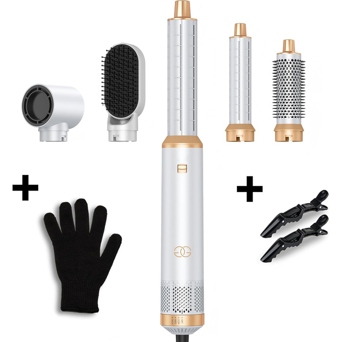 Набір для укладки волосся Golden Goods Airstyler 5-в-1: фен-щітка, плойка, стайлер для об'єму, випрямлення та завивки