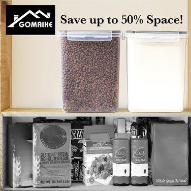 Набір контейнерів для зберігання GoMaihe 2.5л*6 шт. + 9.5л*2 шт. - Контейнери для продуктів, герметичні, пластикові, для кухні