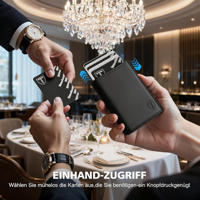 TENBST Smart Wallet 3.0: Шкіряний гаманець для чоловіків з магнітною застібкою | RFID-захист | Slim-модель | Гаманець-картхолдер