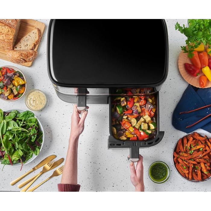 Фритюрниця Russell Hobbs SatisFry з 2 камерами, 9л, Rapid AirFryer, 9 програм, тиха робота, миється в посудомийній машині