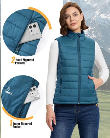 Жіноча степна жилетка Outdoor Ventures для туризму та кемпінгу, тепла, з капюшоном, керамічно-блакитна, розмір L