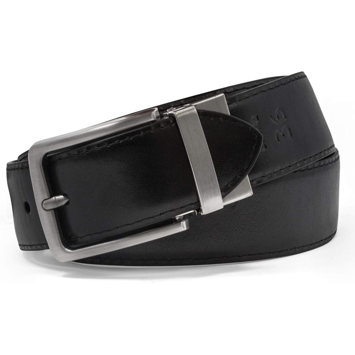 Чоловічий шкіряний ремінь Steve Madden, 46 розмір, Cognac/Schwarz (Federrand)