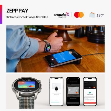 Смарт-годинник Amazfit Balance 46 мм Сірий: NFC, GPS, 150 режимів спорту, моніторинг сну та здоров'я, Bluetooth дзвінки, до 14 днів роботи