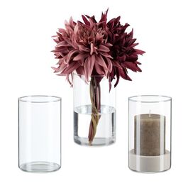 Relaxdays Glass Vase Set