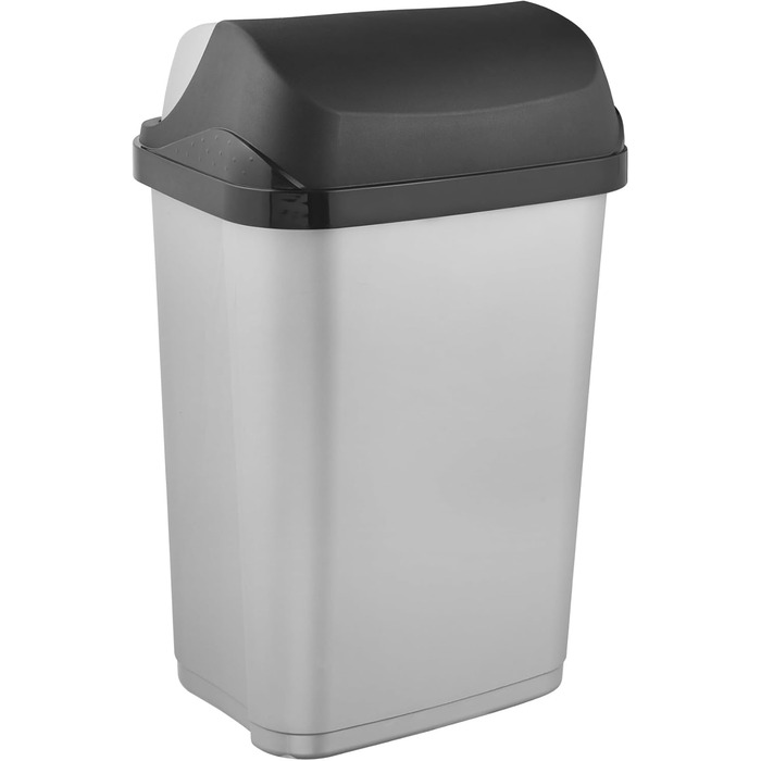 Сміттєвий бак з роликовим кришкою Keeeper Rasmus, світло-сріблястий (2x25 л)