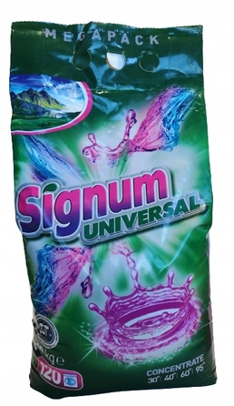 Пральний порошок Signum UNIVERSAL / Білий Clovin, 10 кг, 120 прань, 2в1