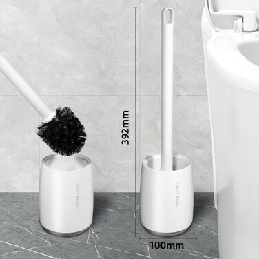 Набір для туалету Carehabi: щітка для унітазу з підставкою, білий | Комплект для ванної кімнати