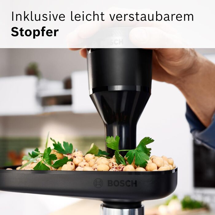 М'ясорубка Bosch MFW68660 срібляста (чорна) 2200 Вт, насадки для ковбас, 4 терки, 3 диски з нержавіючої сталі (3/4.8/8 мм)