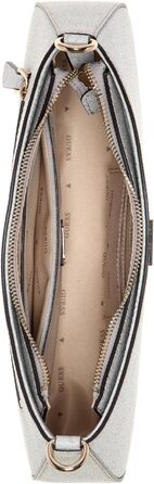 Сумка GUESS Noelle II Top Zip, біла з принтом, через плече