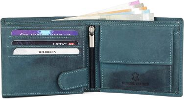 Чоловічий шкіряний гаманець WildHorn Antlers Hunter Blue