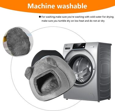 Кішка Будиночок-ліжко для котів, 40см, сірий. Миється, плюшевий, для котів, кроликів, собак та інших дрібних тварин