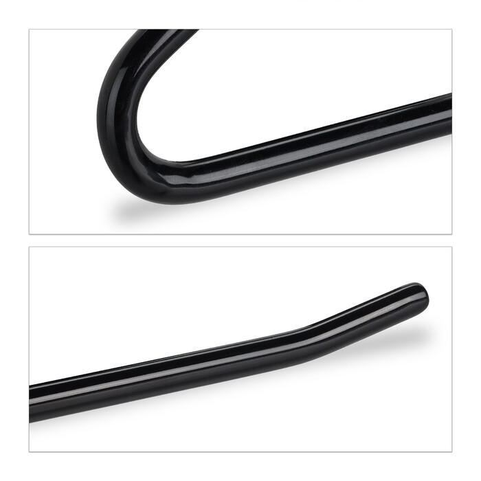 Relaxdays Set of black trousers hangers, non-slip