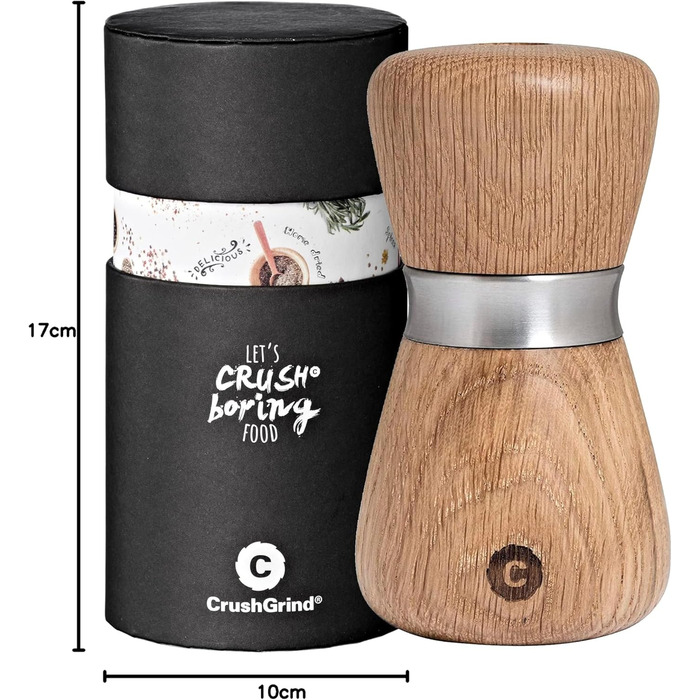 Kyoto Salt/Pepper Grinder, 100 mm, Oak CrushGrind