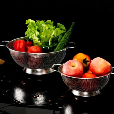 Ситечко Gulex з нержавіючої сталі, 5 кварт, для продуктів харчування, кухонне, безпечне для миття в посудомийній машині