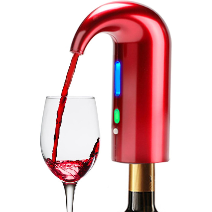Electric Wine Aerator Pourer, Portable One-Touch Wine Decanter and Wine Dispenser Pump for Red and White Wine Multi-Smart Automatic Wine Oxidation Dispenser, USB Rechargeable