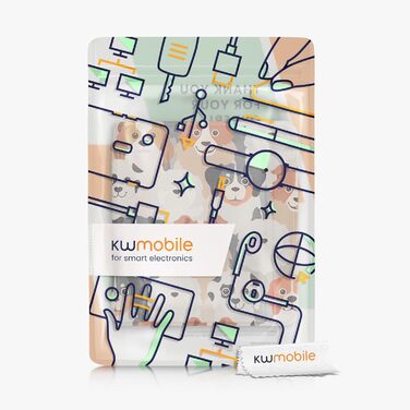 Чохол-книжка kwmobile для Kobo Libra 2 - захисний чохол для eReader, Magnolien Rosa Weiß Altrosa (багато варіантів: білий, світло-коричневий, сірий)