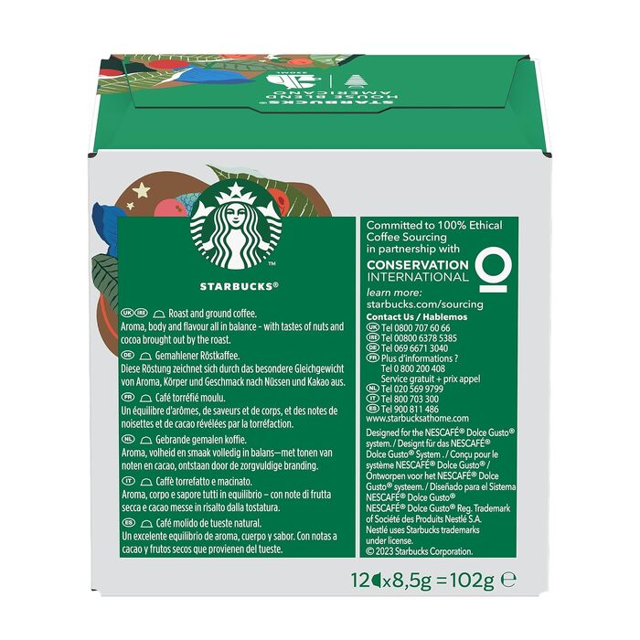 Кавові капсули Starbucks House Blend для Nescafé Dolce Gusto, середній обсмал, 72 шт (6х12)