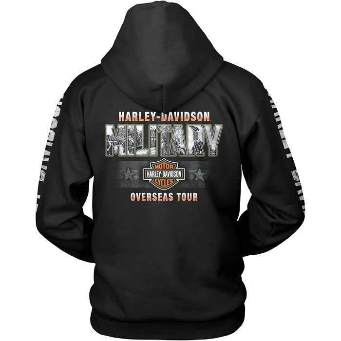 Худі чоловіче Harley-Davidson Military Exclusive H-D Licensed Epic Overseas Tour, чорний