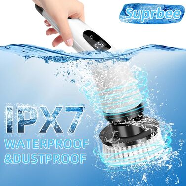 Електрична щітка для чищення Spin Scrubber бездротова з 8 змінними насадками, регульована ручка, для ванної, авто, кухні, плитки, підлоги