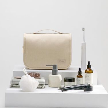 Кришталева сумка-органайзер для косметики та туалетних аксесуарів Beige (Бежевий)