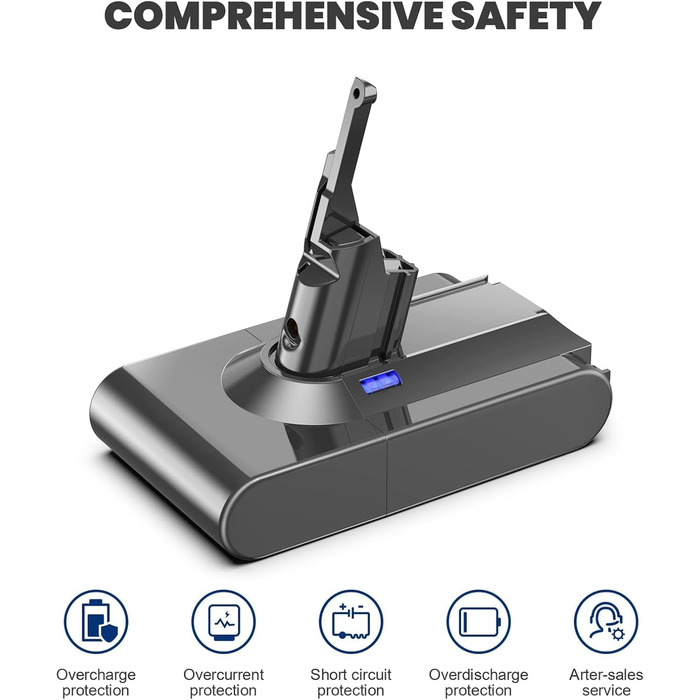 Акумулятор V8 6000mAh Powtree для пилососа Dyson SV10 (2 фільтри + викрутка + 3 шурупи + щітка)