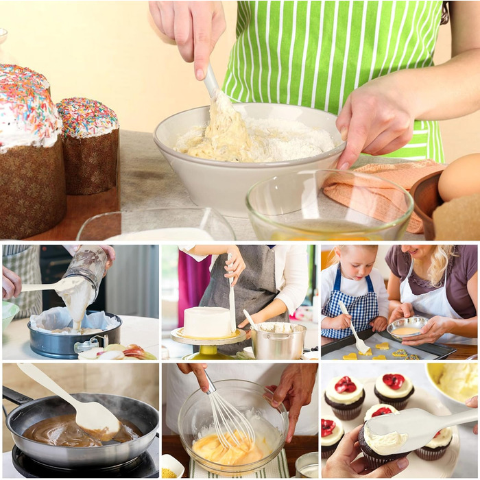 Набір кухонних аксесуарів Joyfair: 15 предметів з силікону, стійкий до нагрівання, антипригарний, для посуду, з тримачем, придатний для миття в посудомийній машині