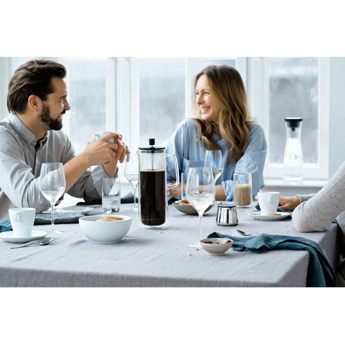WMF Coffee Time Coffeepress double-walled 0.75l, French Press, coffee maker for 6 cups, glass, dishwasher-safe