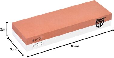 Шліфувальний камінь для кухонних ножів Gräwe Sharphome, кордіт, 1000/3000, з бамбуковою підставкою