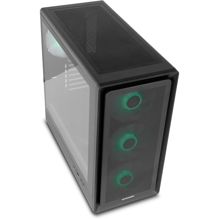 Корпус ПК NOX Xtreme Products HUMMER AERO BK – білий Midi-Tower з сітчастою передньою та верхньою панелями, скло, 3 x 140 мм вентилятори, підтримка 10 вентиляторів, USB-C/USB 3.0