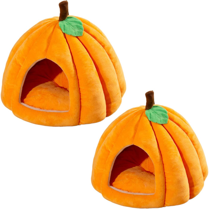 Кігтечка-будиночок для котів на Хелловін, форма гарбуза, тепла та м'яка (L)