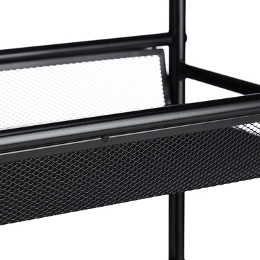 Relaxdays Narrow Rolling Cart with 4 Shelves