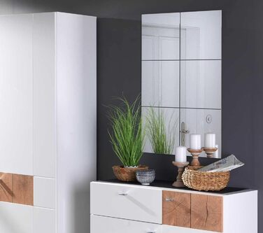 Дзеркальні плитки для стін: набір з 4 шт, скло, 30x30 см, самоклеючі