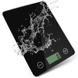 Цифрова кухонна вага 5 кг, електронна багатофункціональна вага з LCD дисплеєм, точна вага з автоматичним вимкненням, 6 одиниць вимірювання, функція тарування, сенсорні кнопки, точність 1 г