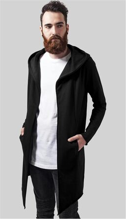 Кардиган чоловічий з капюшоном Urban Classics Open Edge, чорний, XL