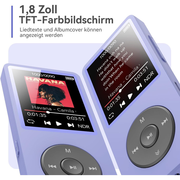 MP3 плеєр AGPTEK 32GB Bluetooth 5.3, 1.8